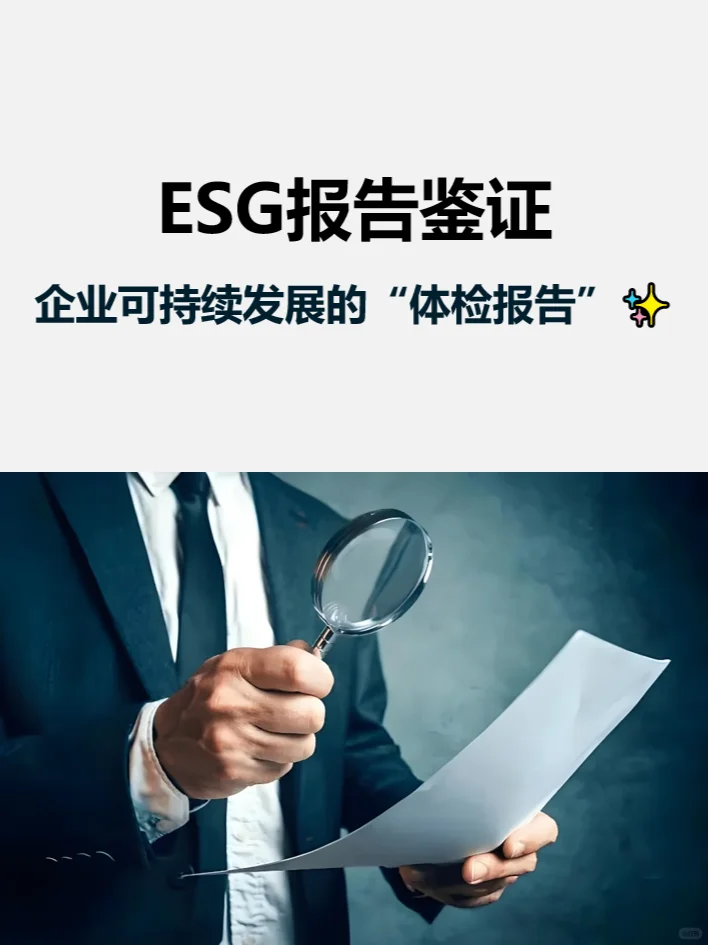 ESG报告鉴证，企业可持续发展的体检报告✨
