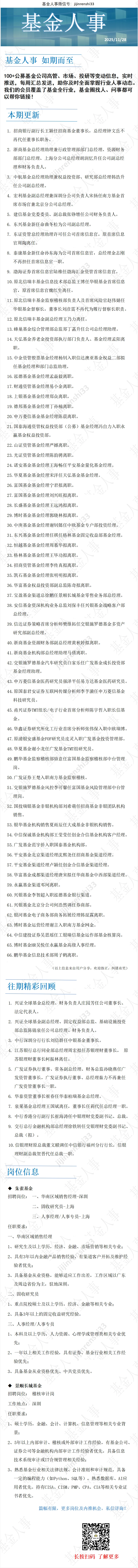 基金人事报告-11.28