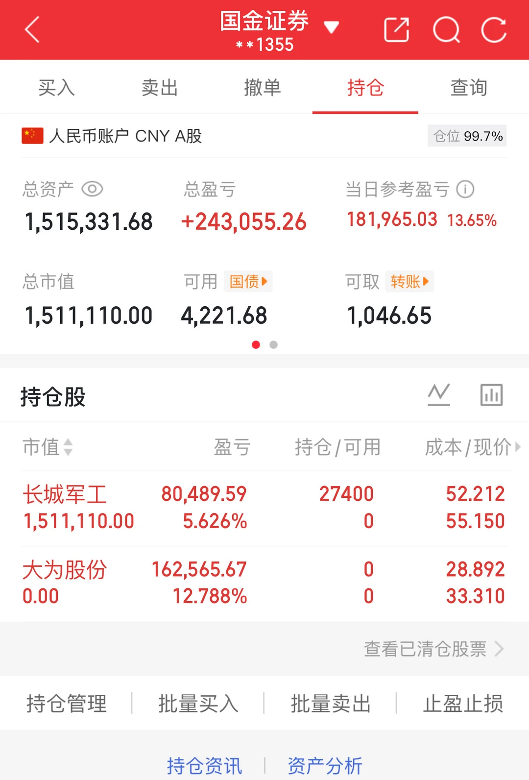 50w实盘挑战一年做到300w（第83天）