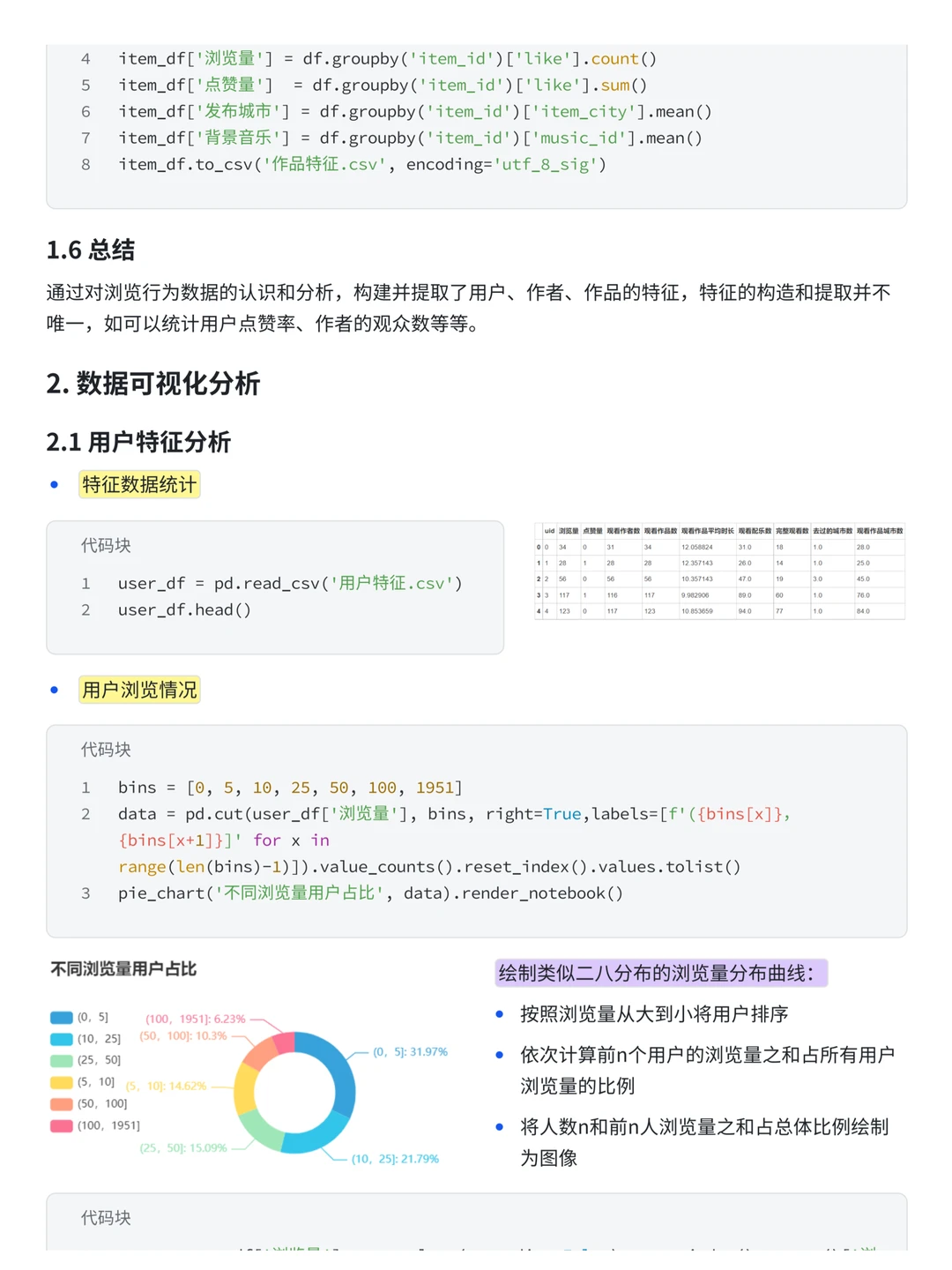 上班摸鱼写了篇抖音用户浏览行为分析案例~