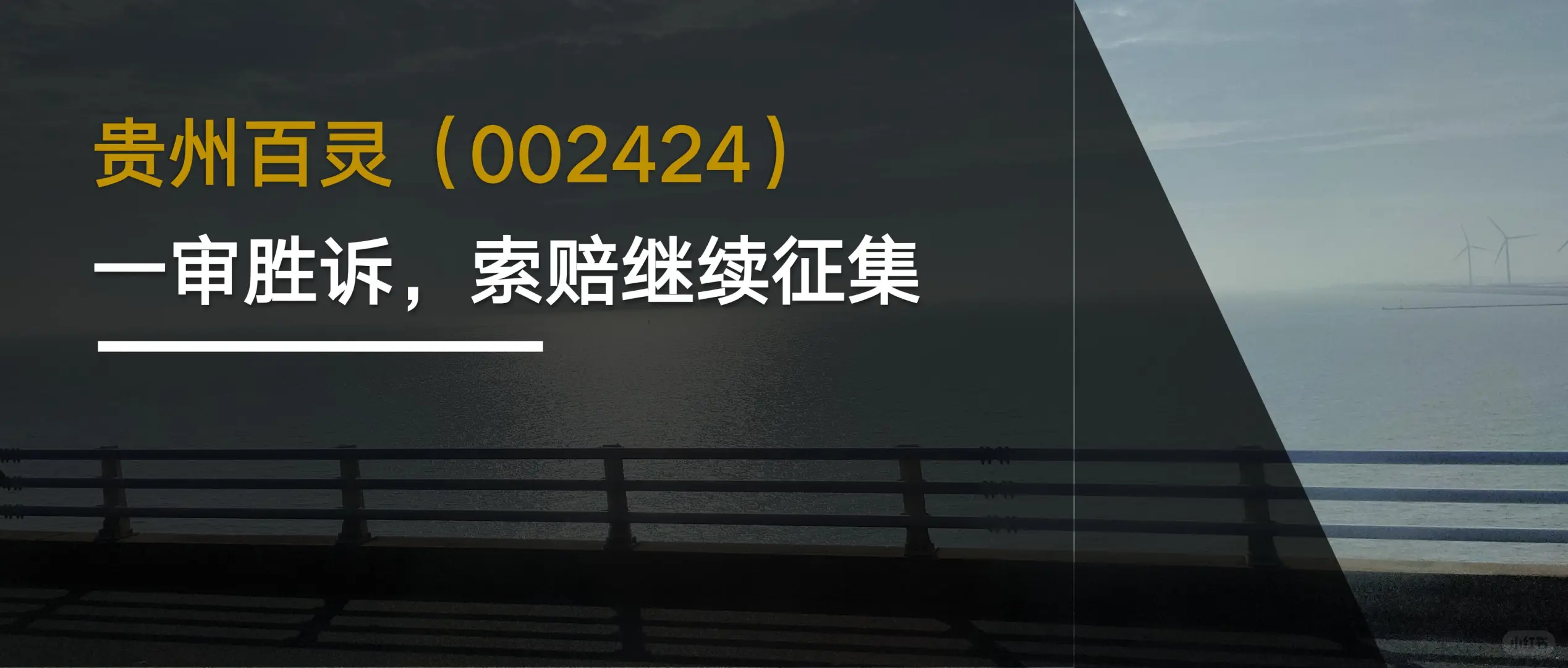 贵州百灵(002424)投资者索赔继续征集