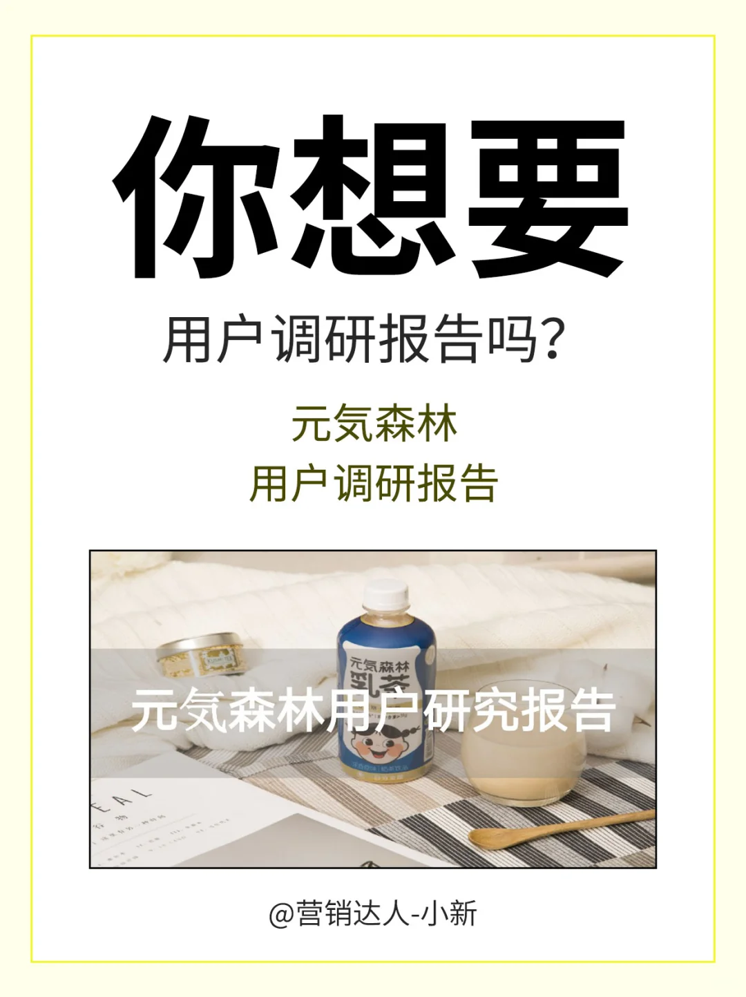 你想要元気森林用户调研报告吗