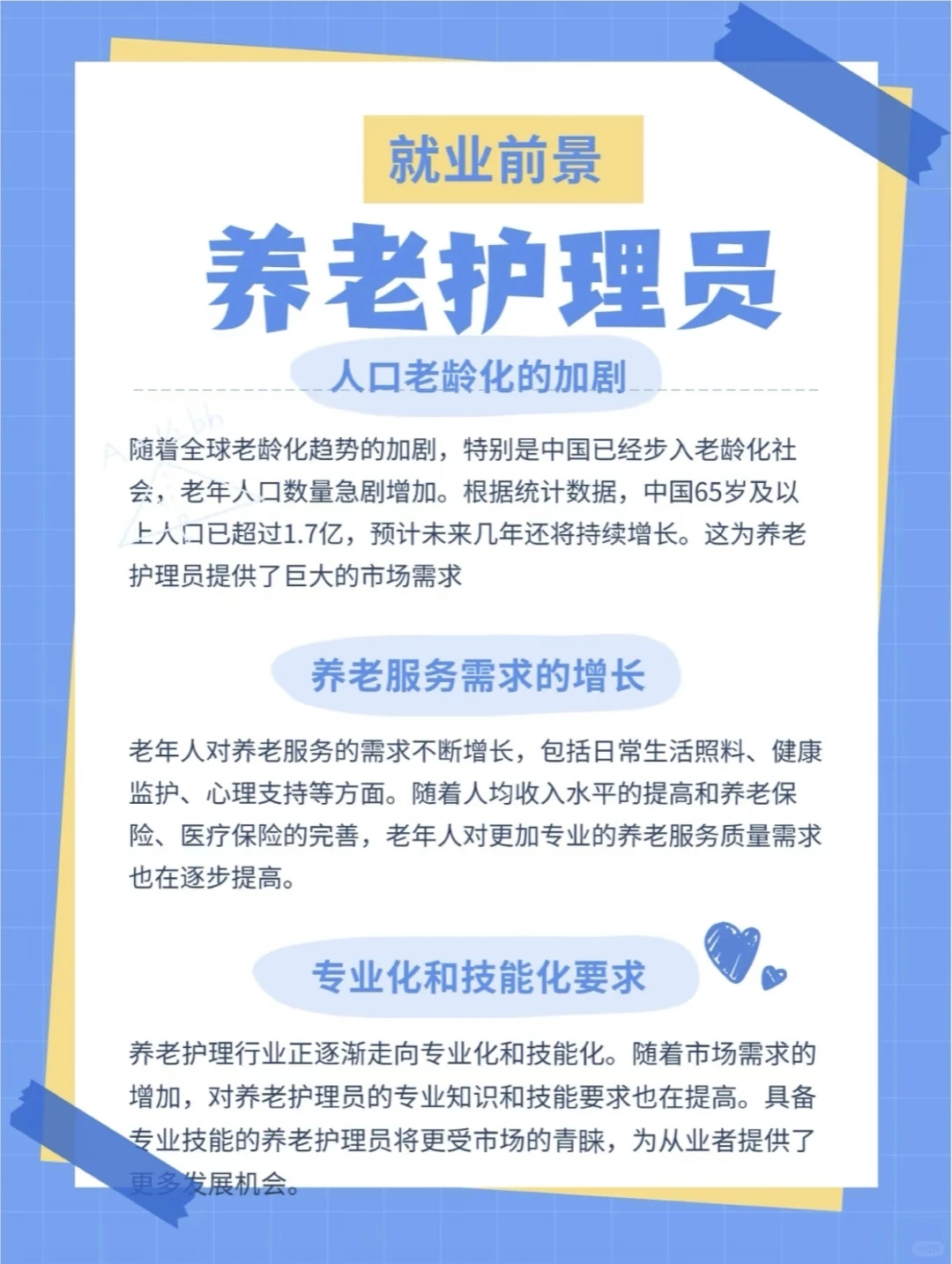 养老护理员,养老行业新职业