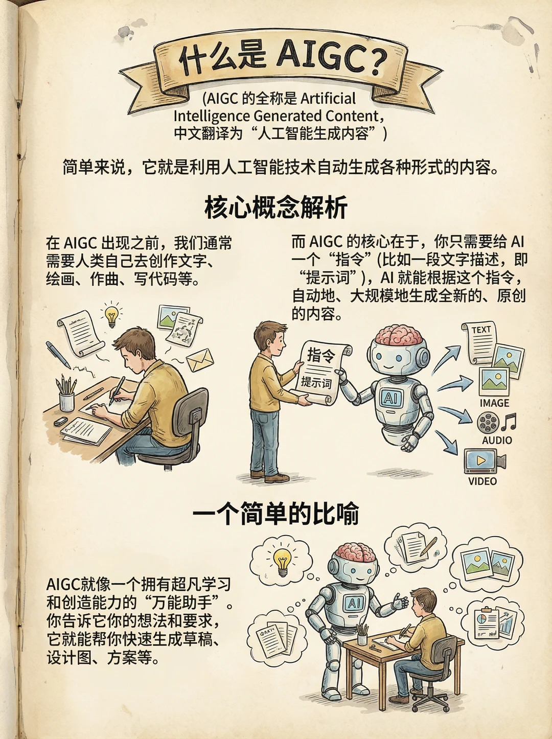 《总听人说 AI,那 AIGC 又是啥?》