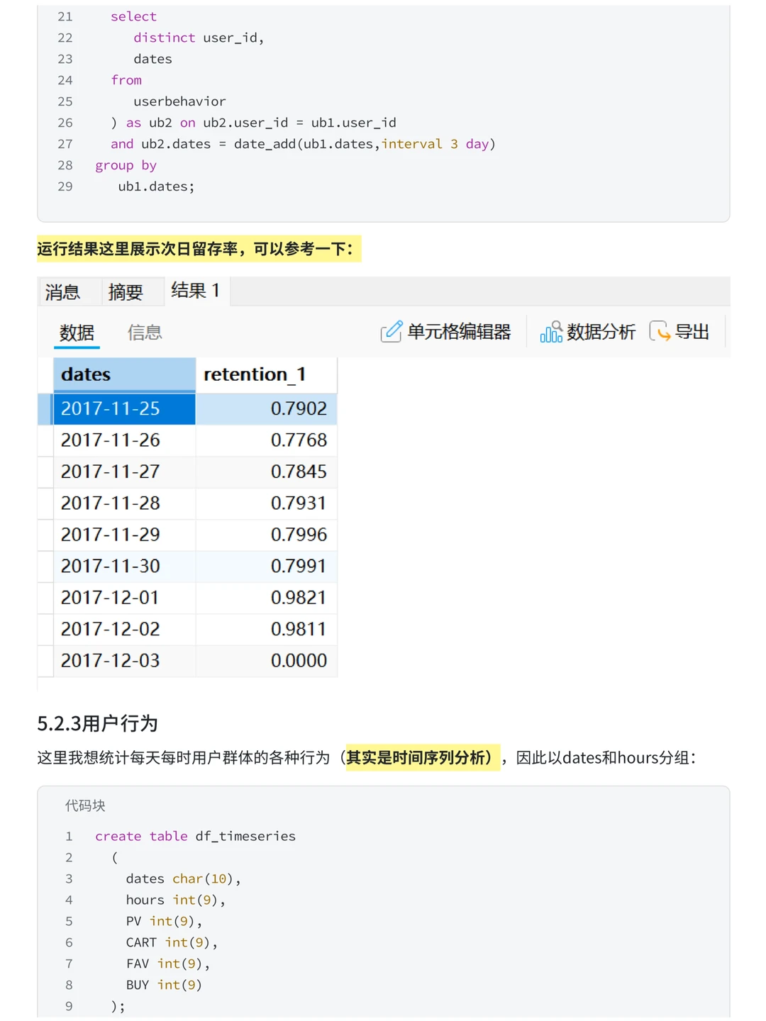 基于MySQL➕tableau淘宝用户购物行为分析