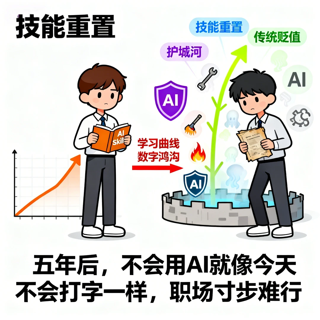 不会用AI的人，未来五年会成为职场新文盲