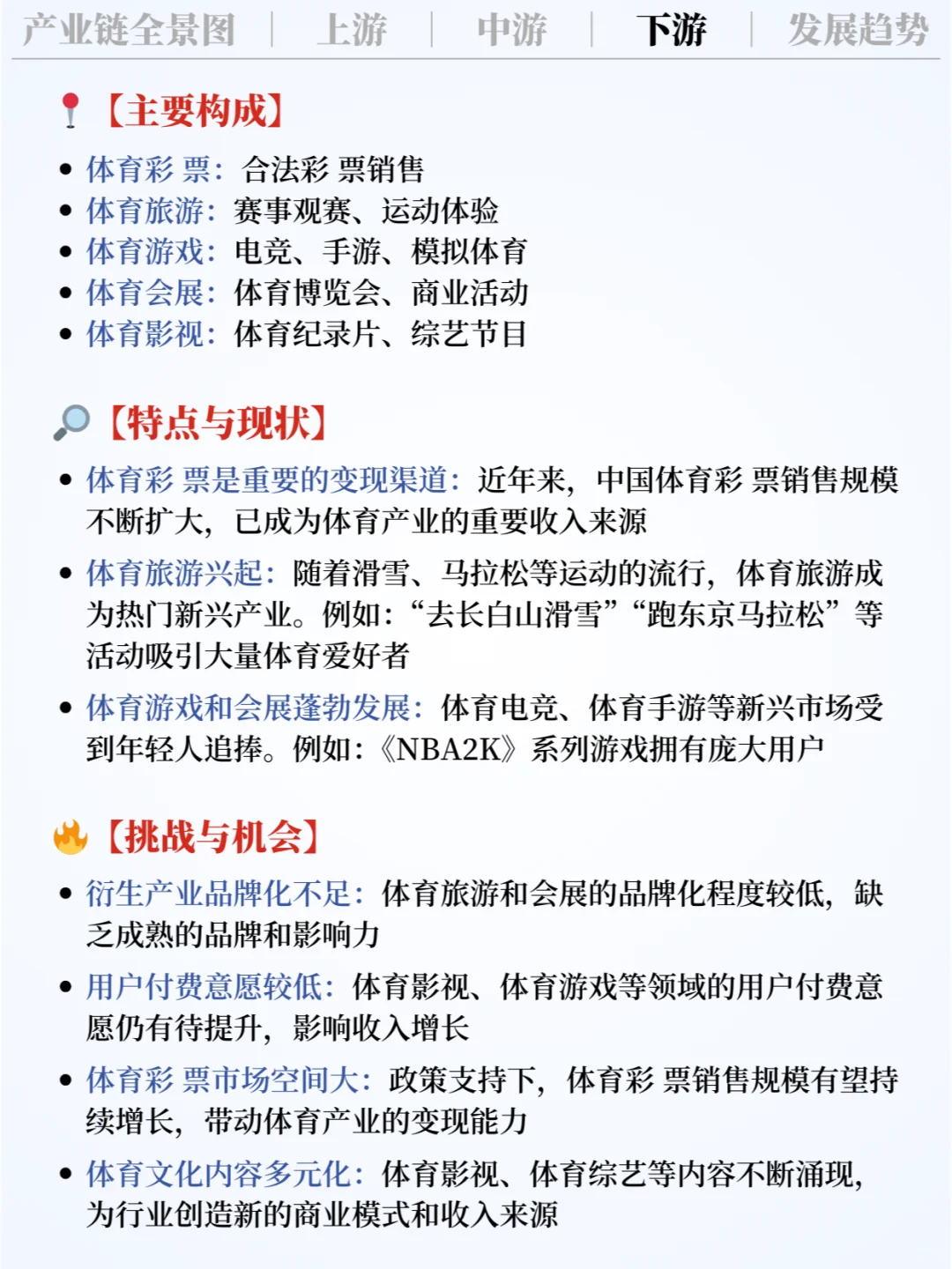 ❗️每天认识一条产业链 | 体育行业?