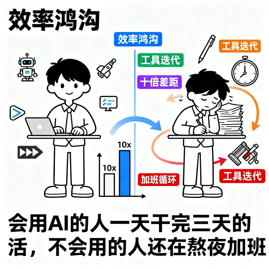不会用AI的人，未来五年会成为职场新文盲