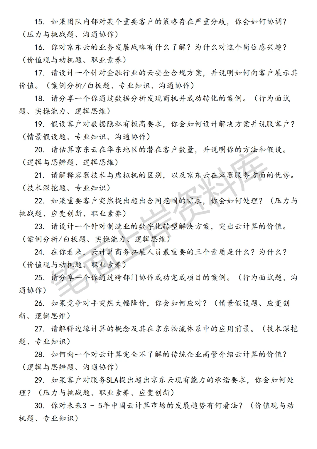 京东云计算商务拓展