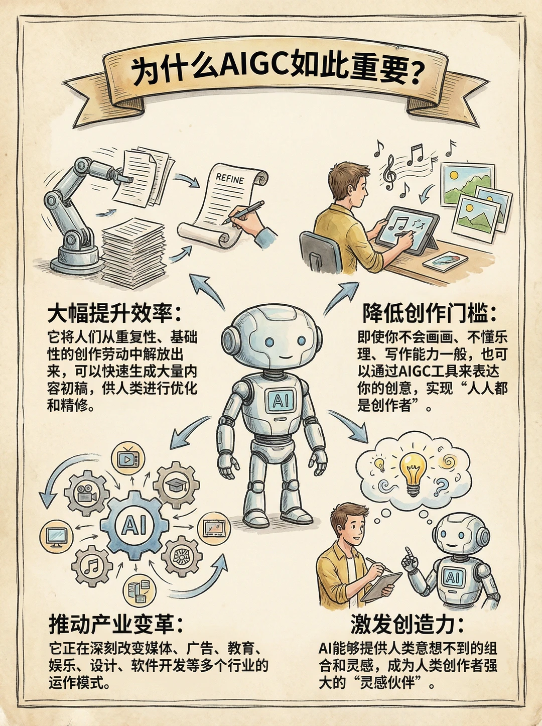 《总听人说 AI,那 AIGC 又是啥?》