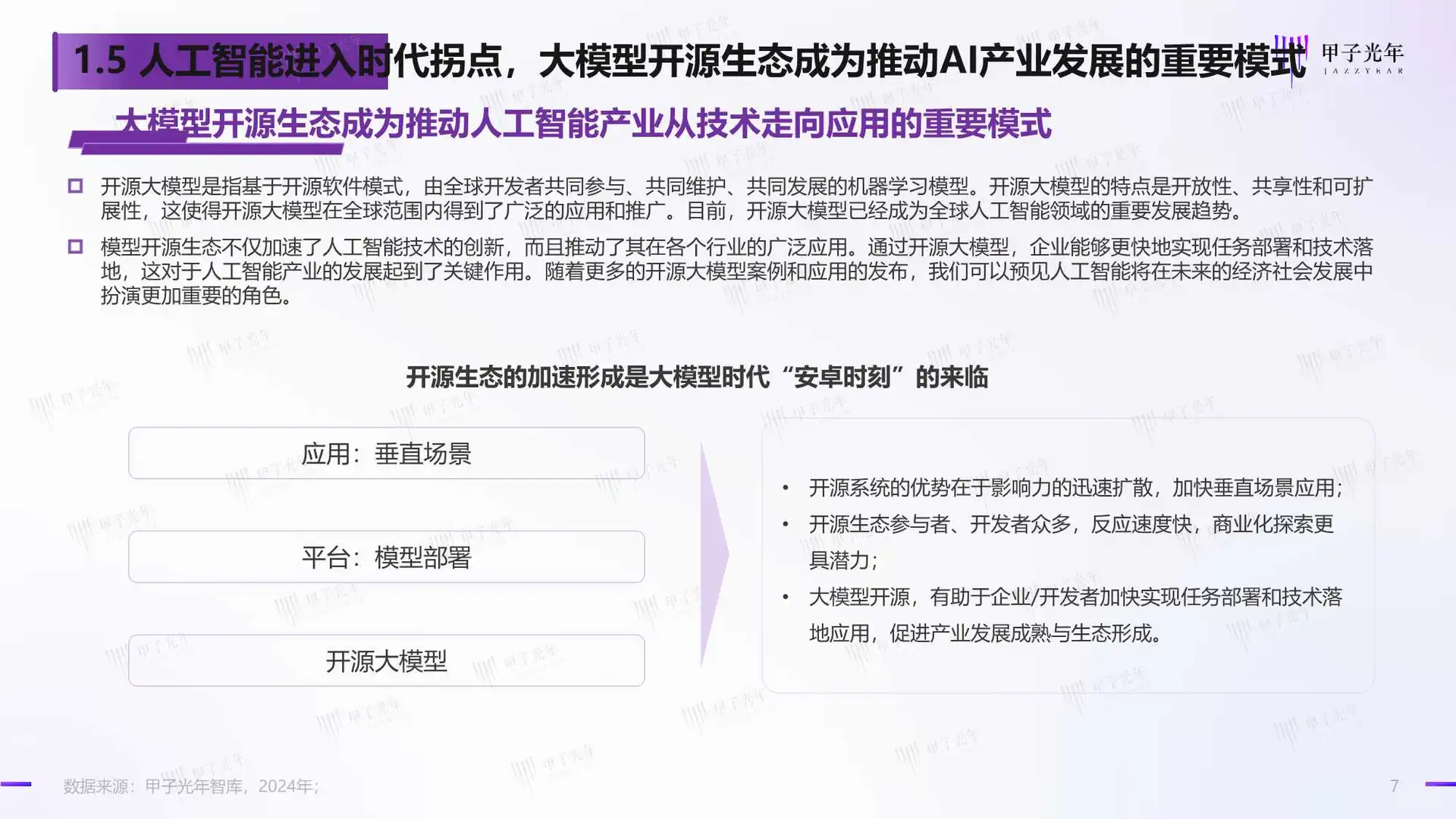 2024人工智能开源大模型生态研究