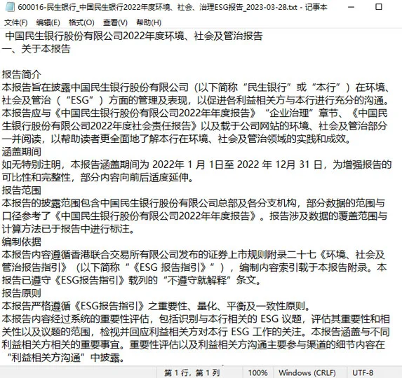A股上市公司ESG报告2018-2023年PDF/TXT