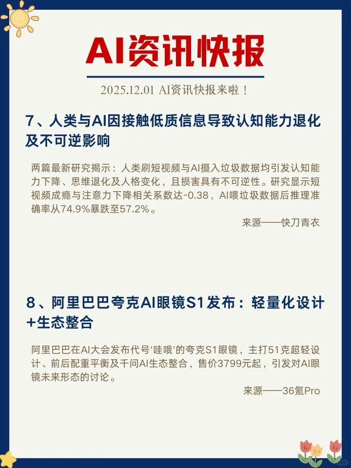 ✨12月1日 AI资讯快报来啦！