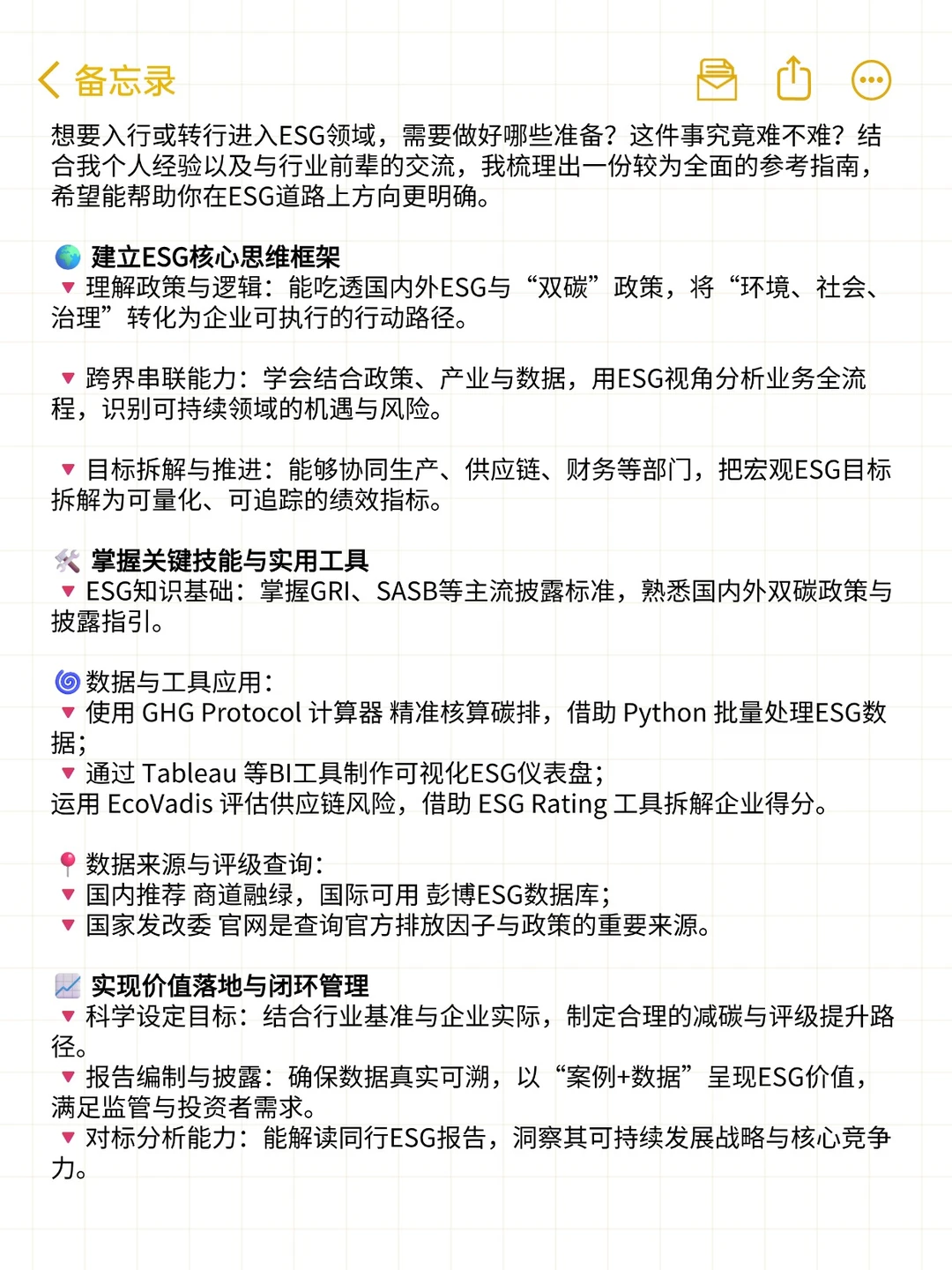 给大家普及一下ESG岗需要达到的强度