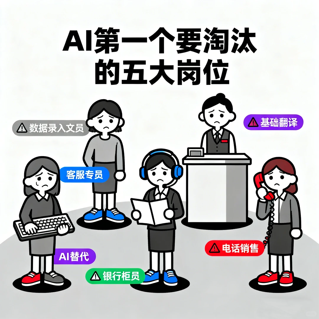 AI第一个要淘汰的五大岗位，有你的吗？
