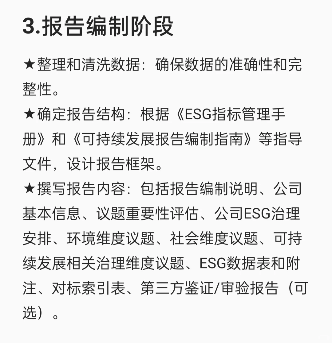 ESG报告编制流程