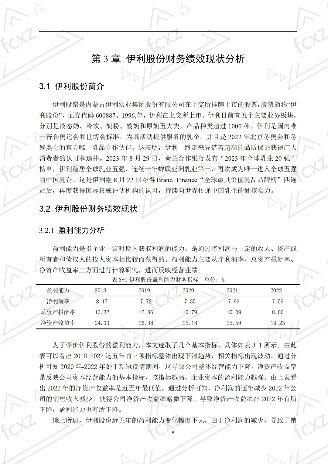 伊利的财务绩效研究论文一点也不难写啊?