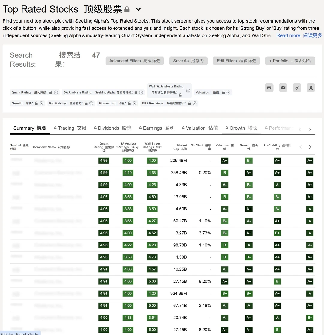 Alpha Picks - 美股中长期智能投资组合