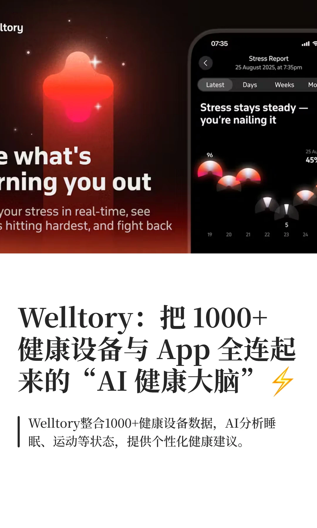 Welltory:连接 1000+ 健康设备