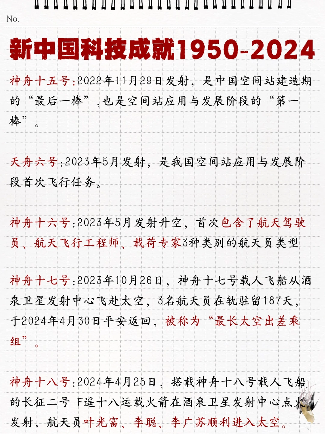 ?速记❗️新中国科技成就1950-2024