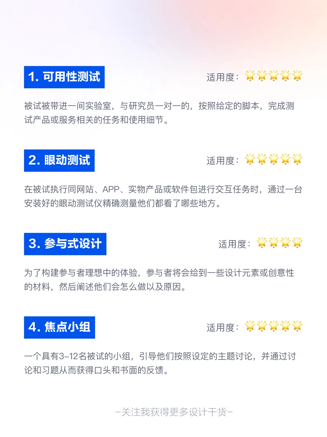 设计师必备?20种UI/UX用研方法