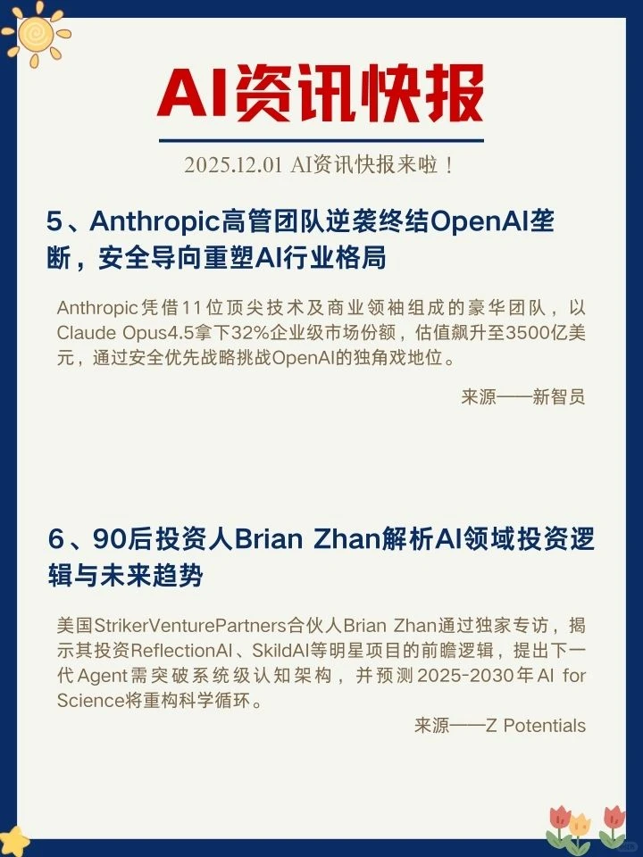 ✨12月1日 AI资讯快报来啦！