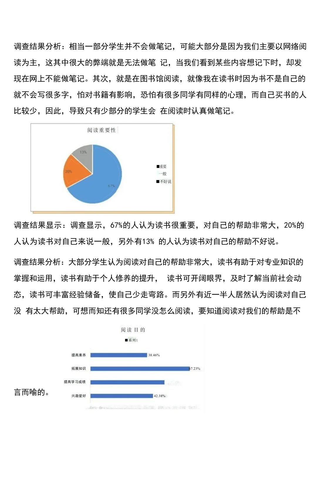 ?3000字大学生阅读情况调研报告