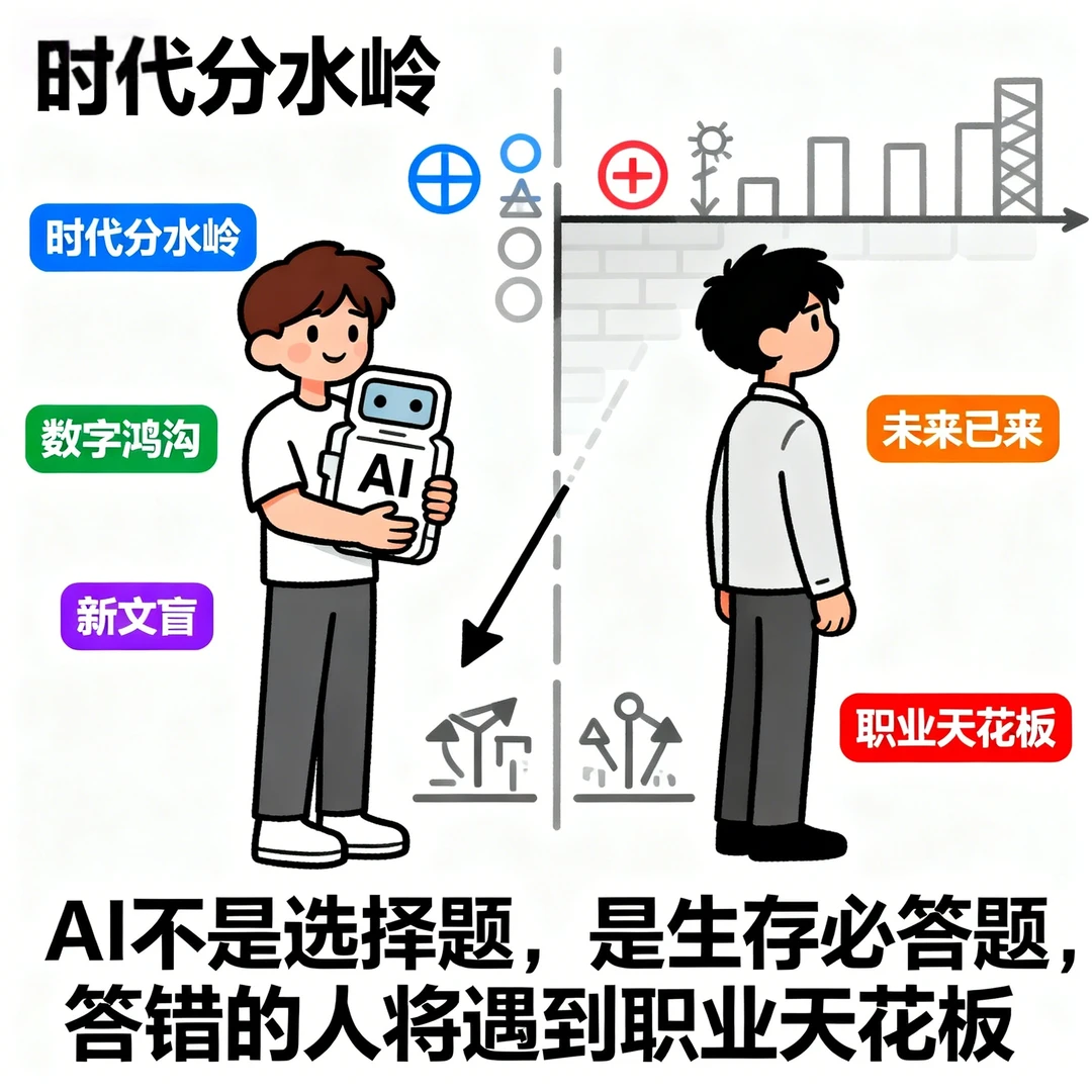 不会用AI的人，未来五年会成为职场新文盲
