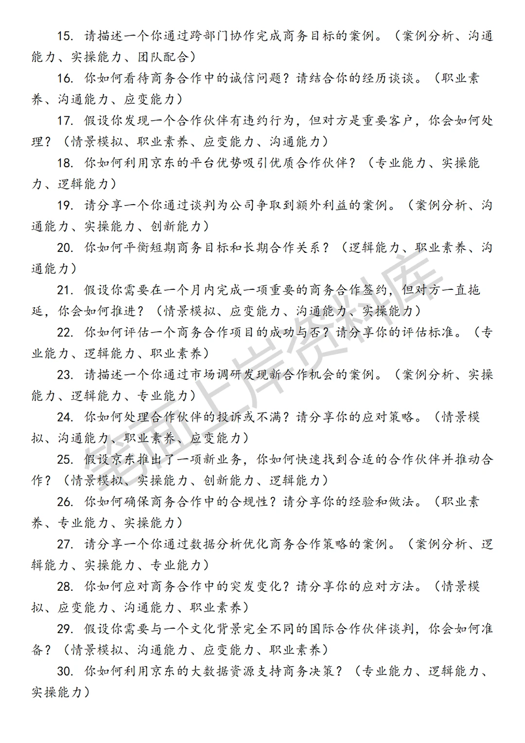 京东商务经理