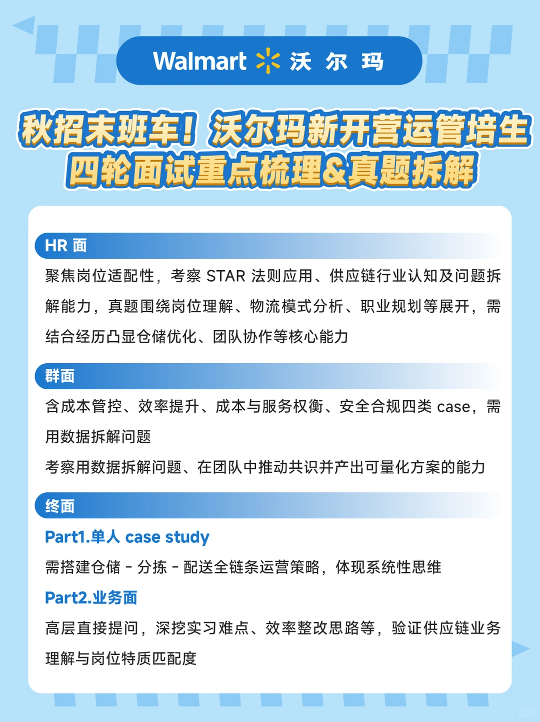 沃尔玛营运管培|顶级供应链的“未来领袖”