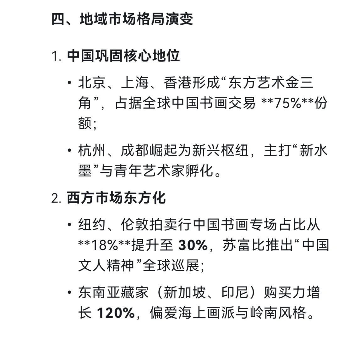 DeepSeek预测未来五年书画艺术市场