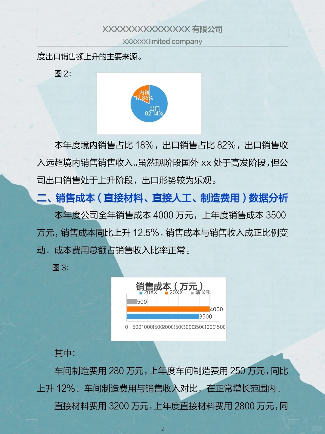 还是头一次看到这么漂亮的财务分析报告，新
