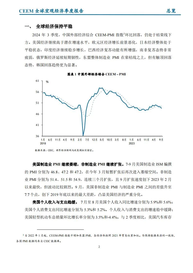 2024第三季度全球宏观经济季度报告
