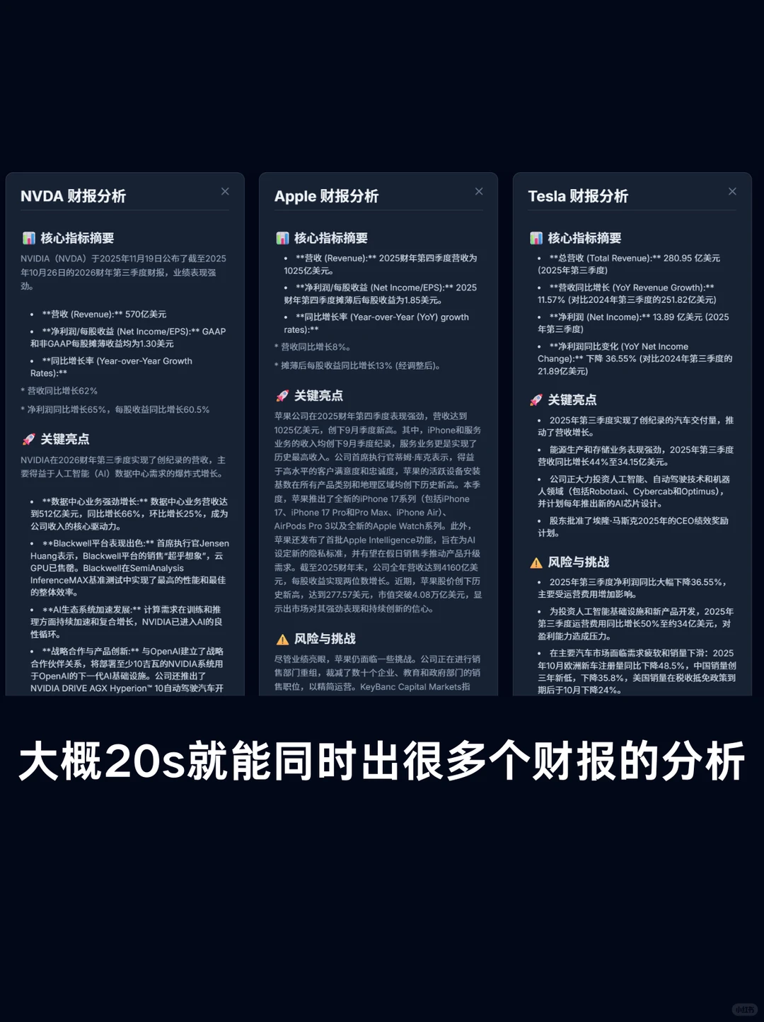 无聊做了个AI,30s内能做10个财报分析