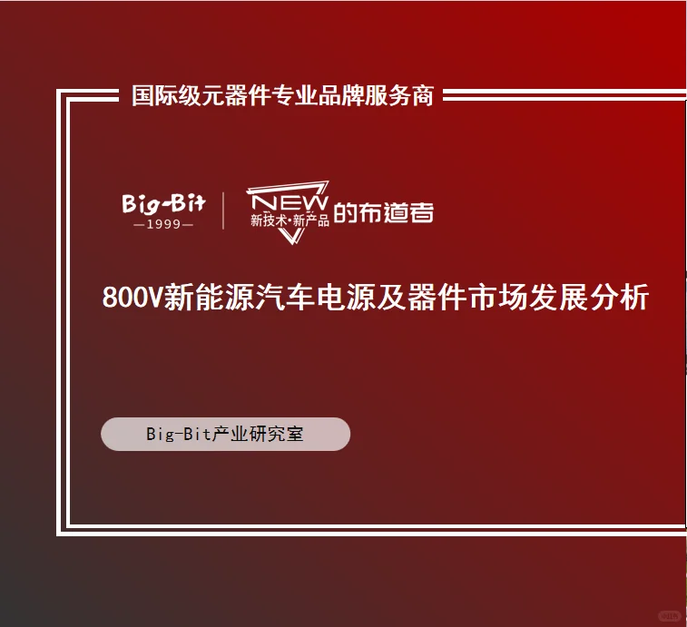 800V新能源汽车电源及器件市场发展分析