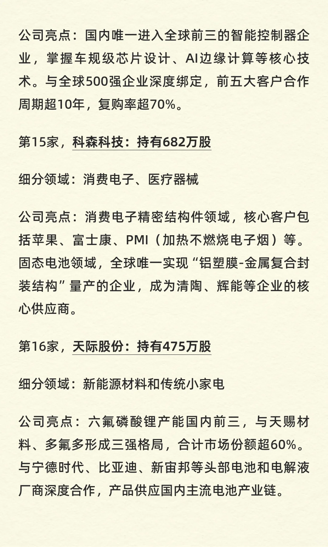 高盛重仓的20家隐形冠军企业
