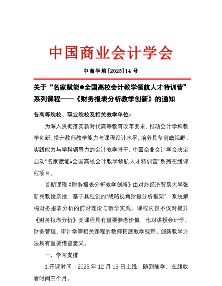 财报分析教学创新—张新民