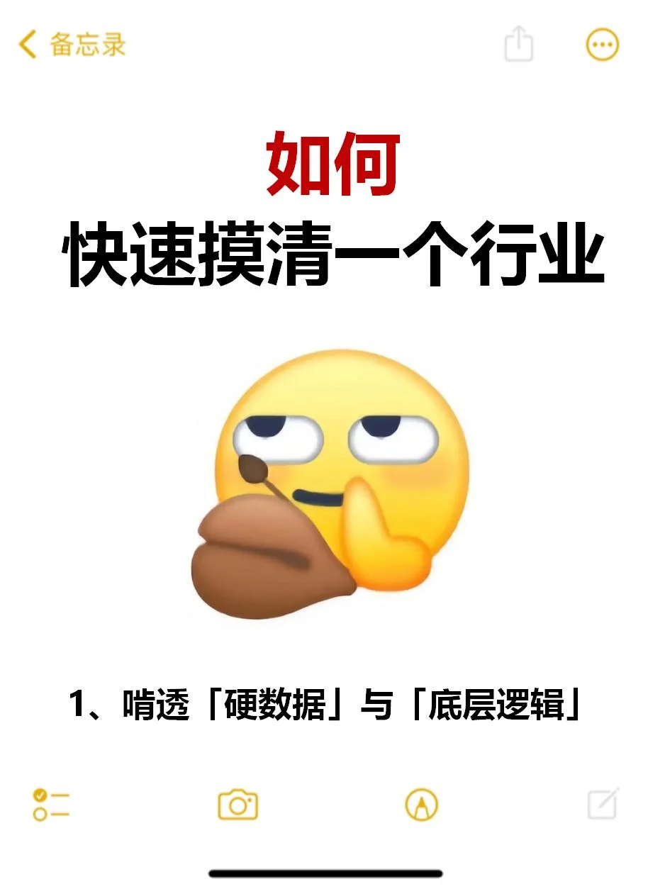 如何快速摸清一个行业（完整步骤+路径）