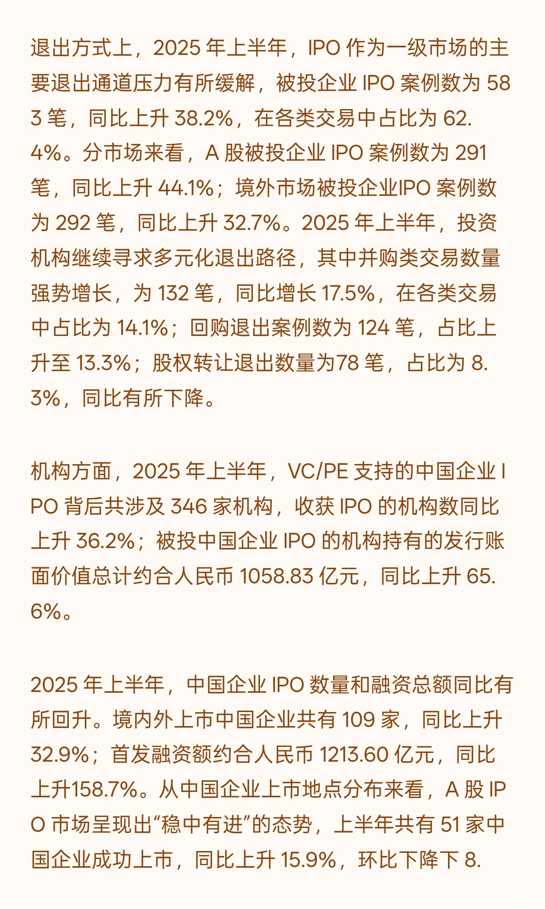 2025年上半年股权投资行业发展运行分析