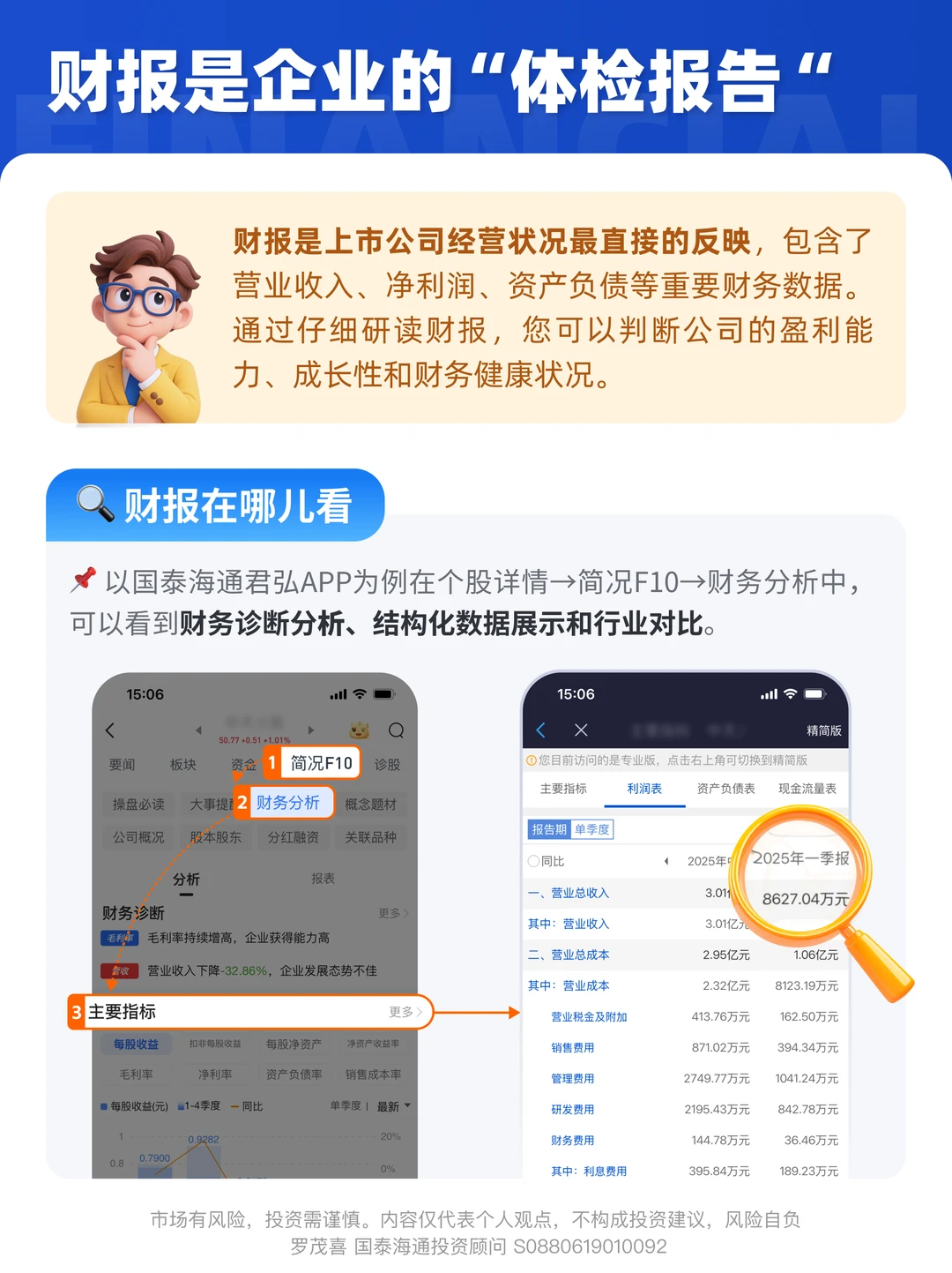 财报三张表，看懂企业经营的“体检报告”