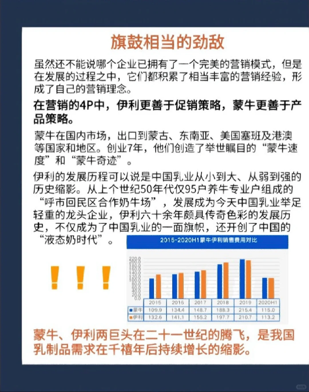 蒙牛和伊利的较量❗