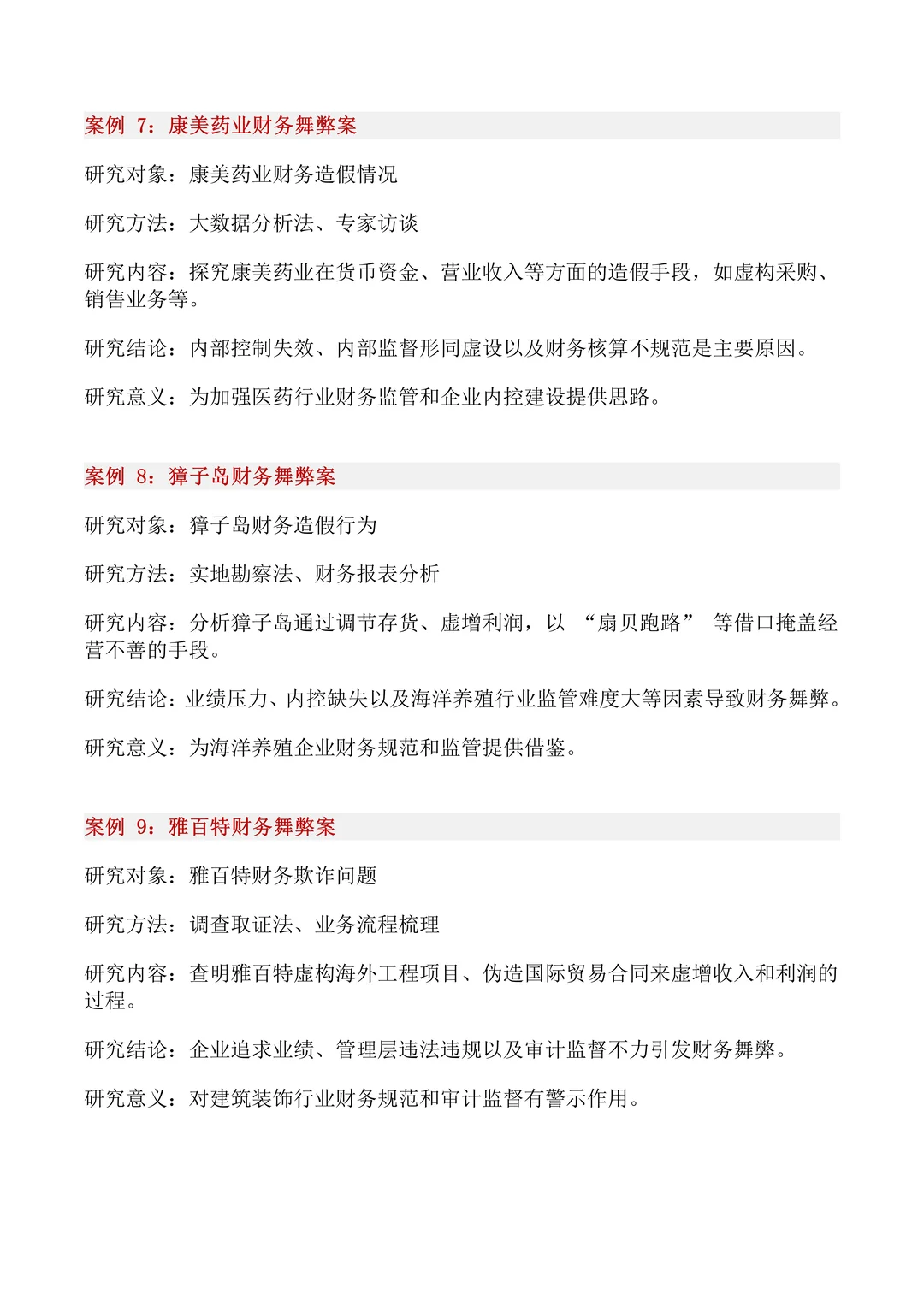 40个财务舞弊经典案例，你一定要知道！