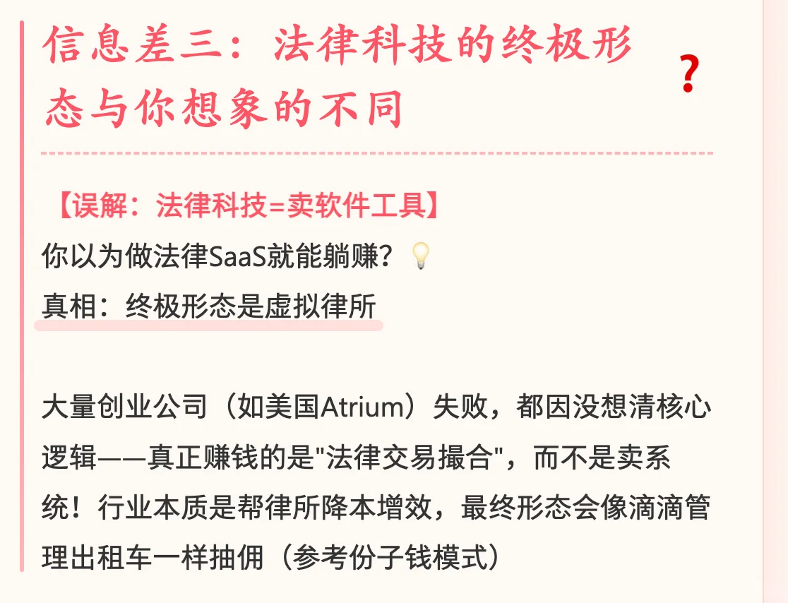法律科技行业，你需要知道的信息差
