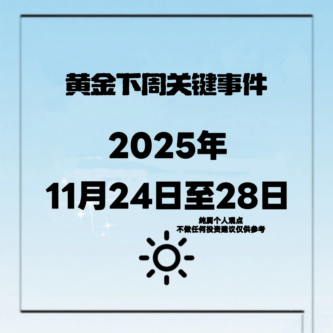 2025年11月24日至28日黄金分析策略