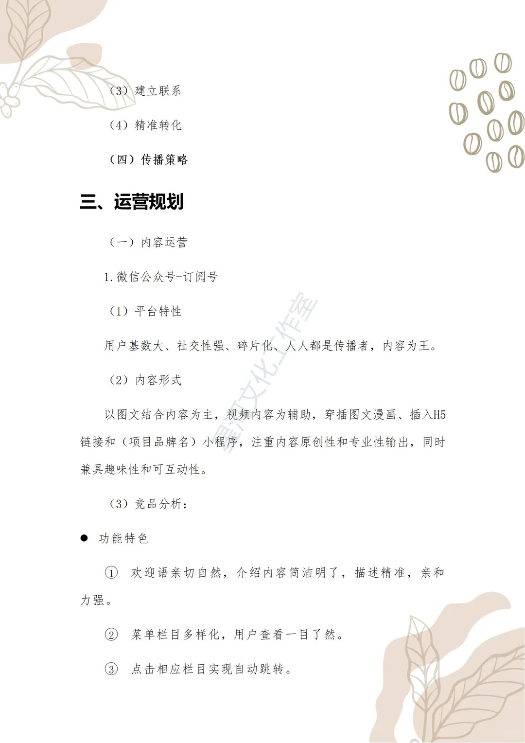 做项目自媒体运营方案啦！