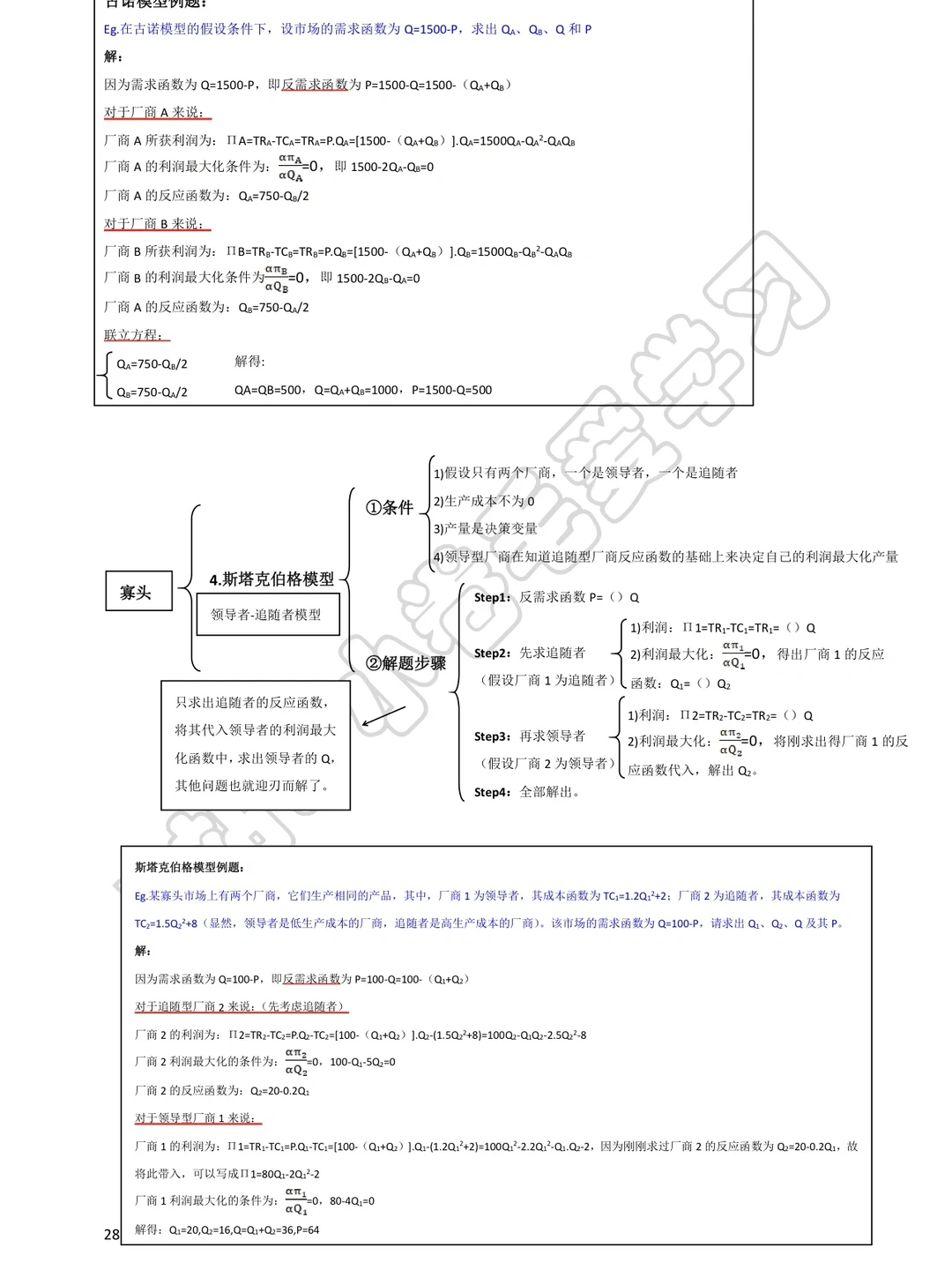 微观经济学 第六章and第七章