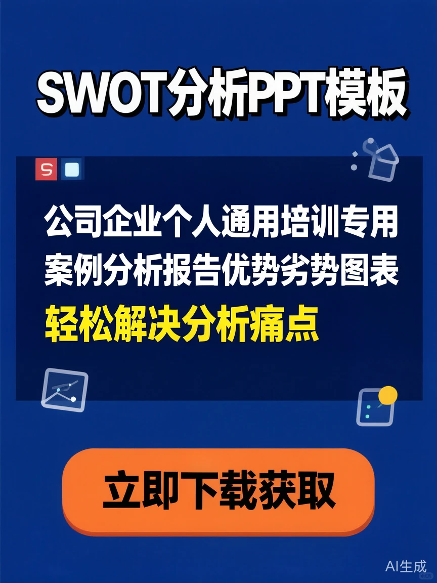 SWOT分析攻略·企业培训PPT模板干货