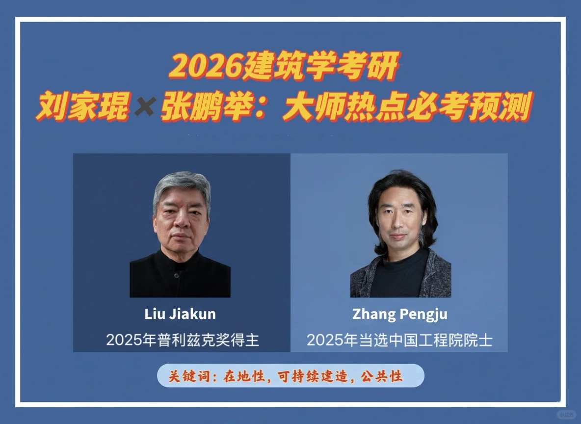 刘家琨✖️张鹏举:2026年建筑学考研预测?