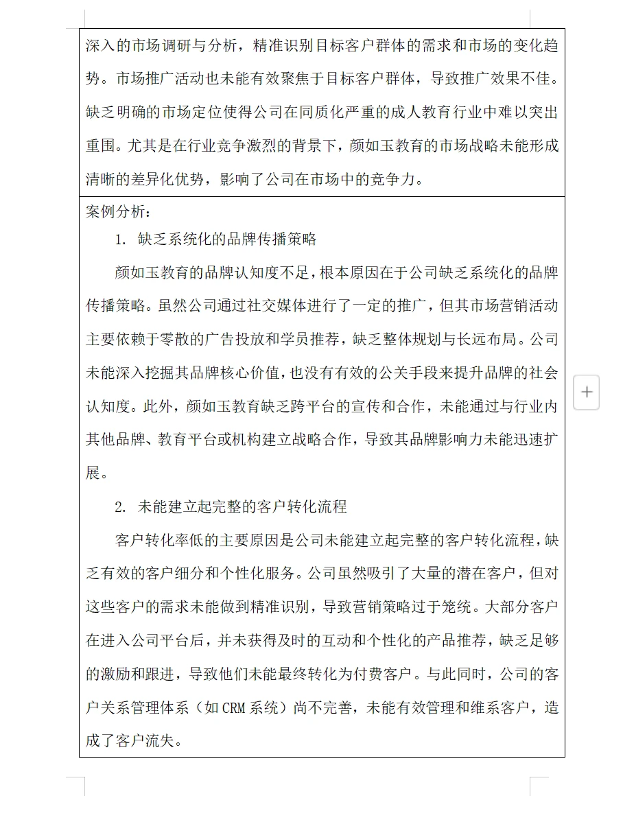 案例分析报告，无雷同，可直接抄