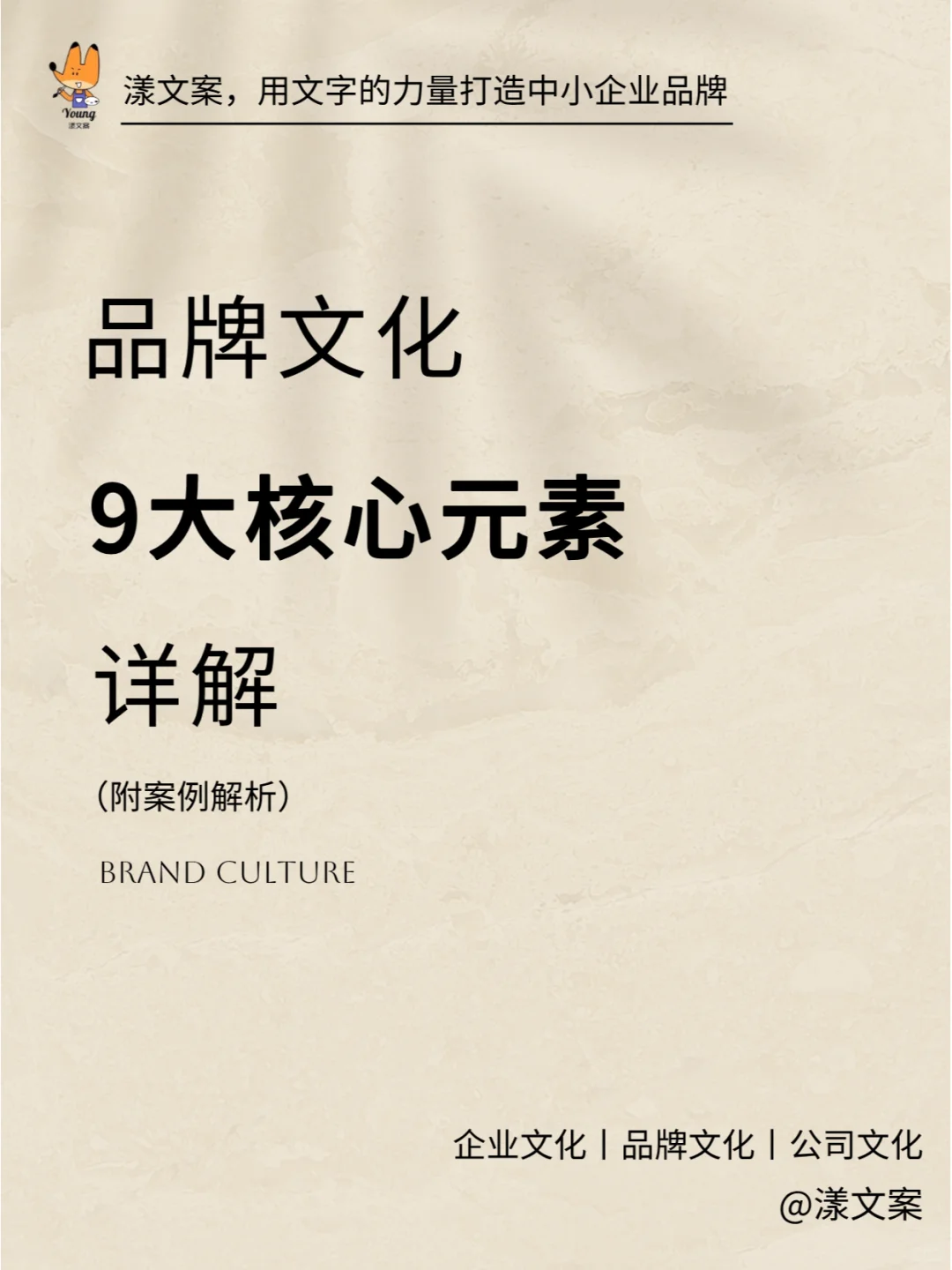 品牌文化9大核心元素详解及案例解析
